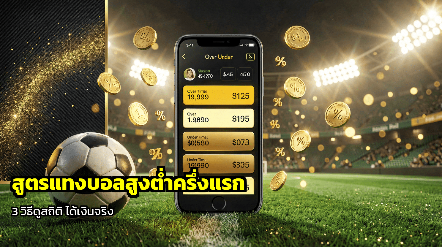 สูตรแทงบอลสูงต่ำครึ่งแรก